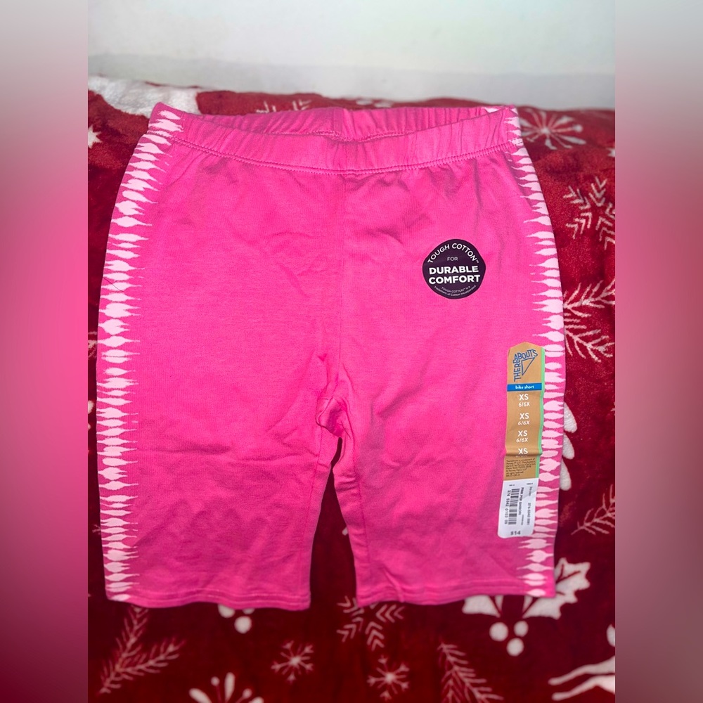Girls pink bike short